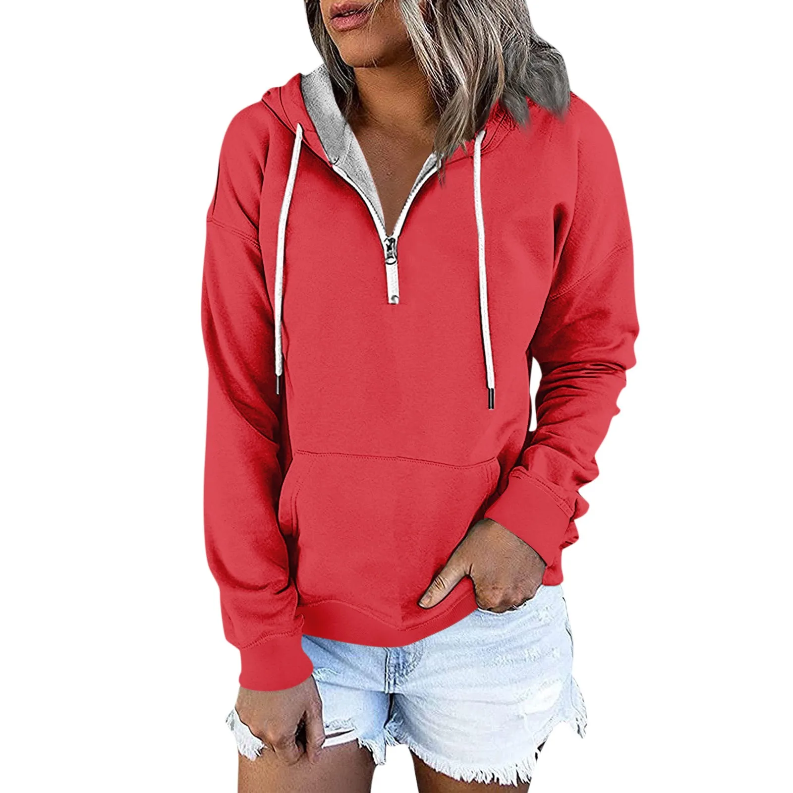 Autumn And Winter Women'S Sweater Long Sleeve Solid Color Tops Fashion Female Sweatshirt Button Down Lightweight Zip Up Jacket
Autumn And Winter Women'S Sweater Long Sleeve Solid Color Tops Fashion Female Sweatshirt Button Down Lightweight Zip Up Jacket