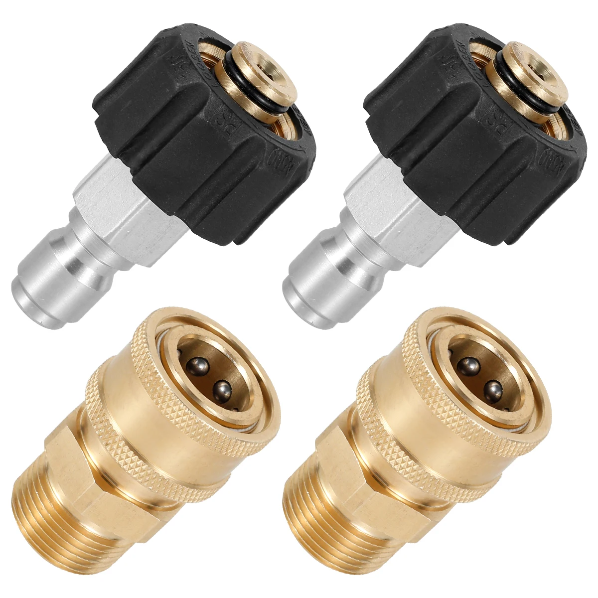 4Pcs Pressure Washer Adapter M22 14mm High Pressure Washer Quick Connector Fittings 5000PSI Pressure Washer Hose Adapter
4Pcs Pressure Washer Adapter M22 14mm High Pressure Washer Quick Connector Fittings 5000PSI Pressure Washer Hose Adapter