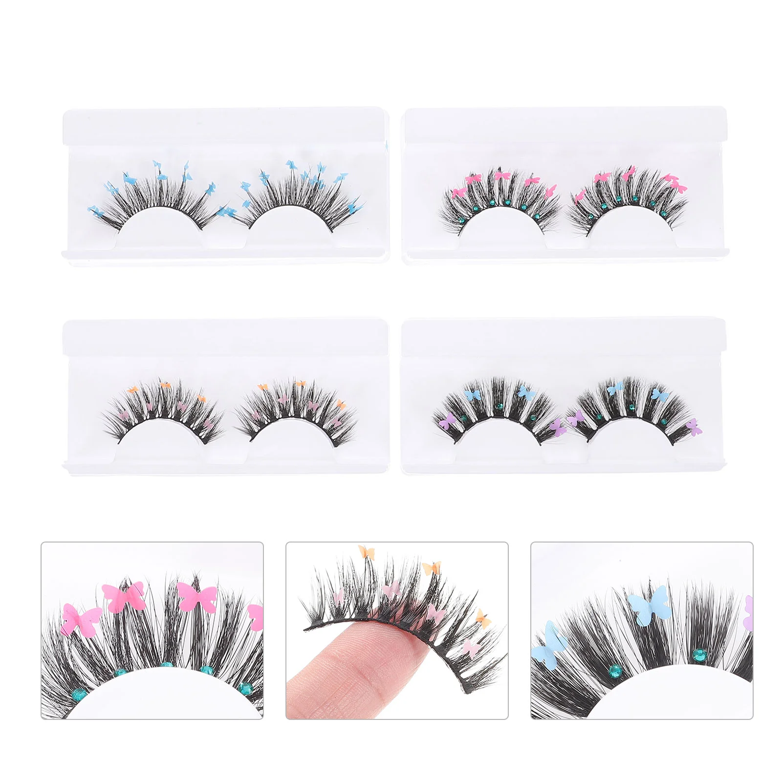 4 Pairs Adhesive Sequins Lashes Glitter Extensions Butterflies Eyelashes Natural False Manual Colored Fiber
4 Pairs Adhesive Sequins Lashes Glitter Extensions Butterflies Eyelashes Natural False Manual Colored Fiber