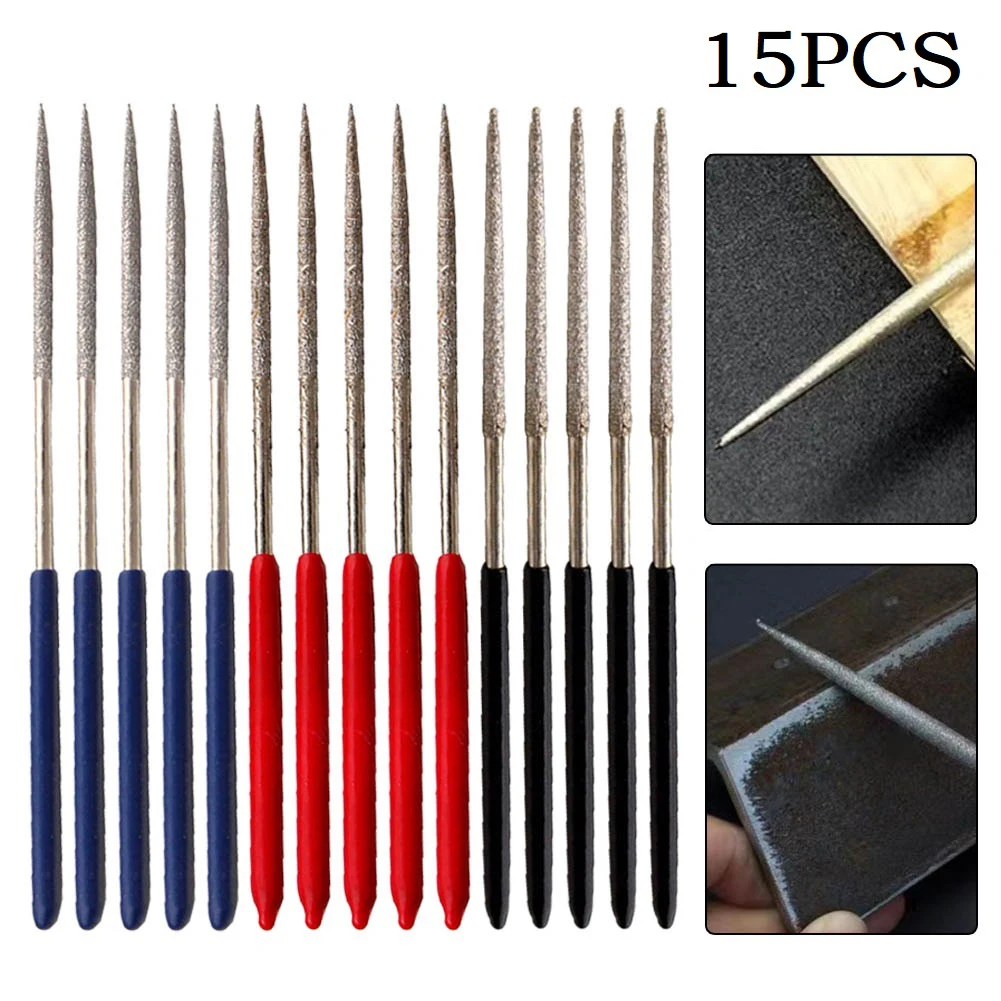15PCS Diamond Files Round Diamond Needle Files Cutting Repair For Stone Ceramic Glass 140mm Hand Tools Wood Tools
15PCS Diamond Files Round Diamond Needle Files Cutting Repair For Stone Ceramic Glass 140mm Hand Tools Wood Tools