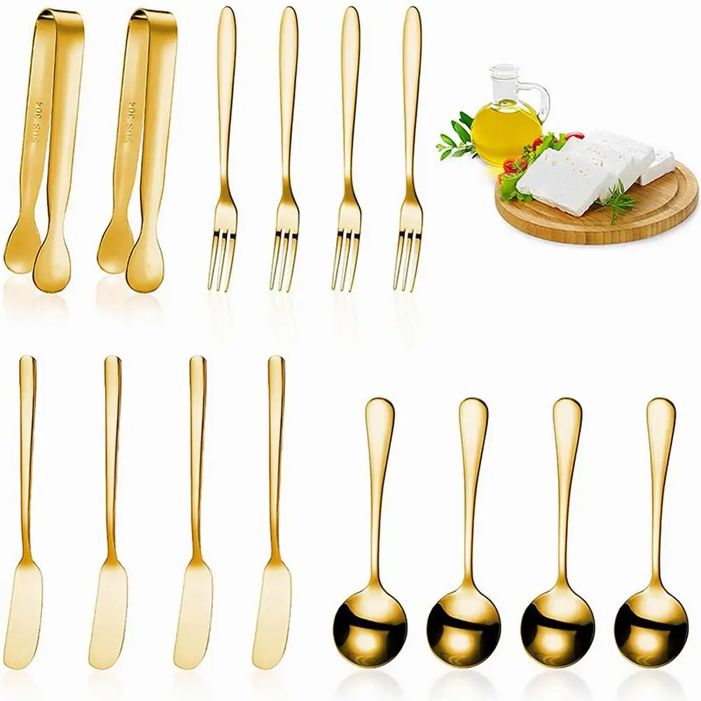 14pcs Cutlery Set Stainless Steel Butter Spatula Spoon Fork Ice Cube Tong Set Dessert Cheese Knife Kitchen Tableware
14pcs Cutlery Set Stainless Steel Butter Spatula Spoon Fork Ice Cube Tong Set Dessert Cheese Knife Kitchen Tableware