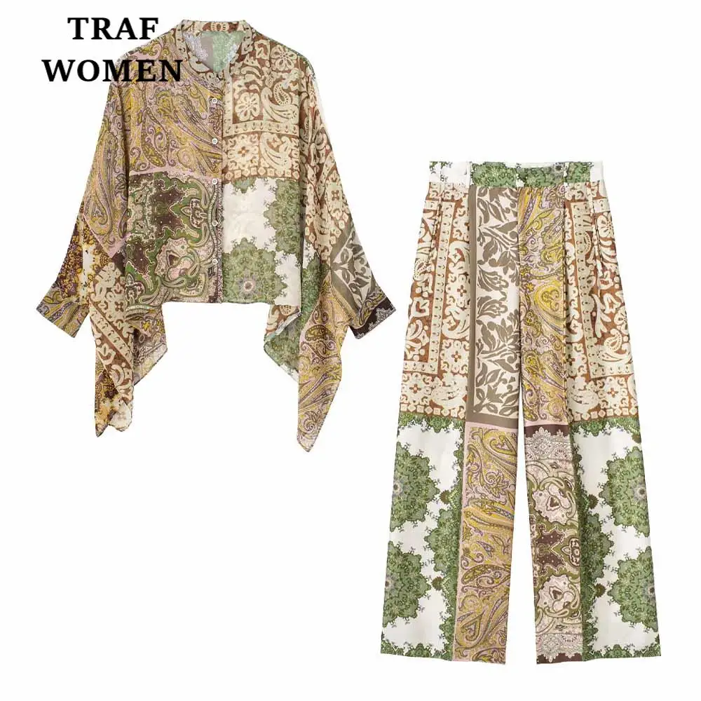 TRAF WOMEN 2023 Set Spring New Patchwork Cloak Style Shirt Casual Design Blouse 2853140 + Female Printed Trousers Mujer 2616127
TRAF WOMEN 2023 Set Spring New Patchwork Cloak Style Shirt Casual Design Blouse 2853140 + Female Printed Trousers Mujer 2616127