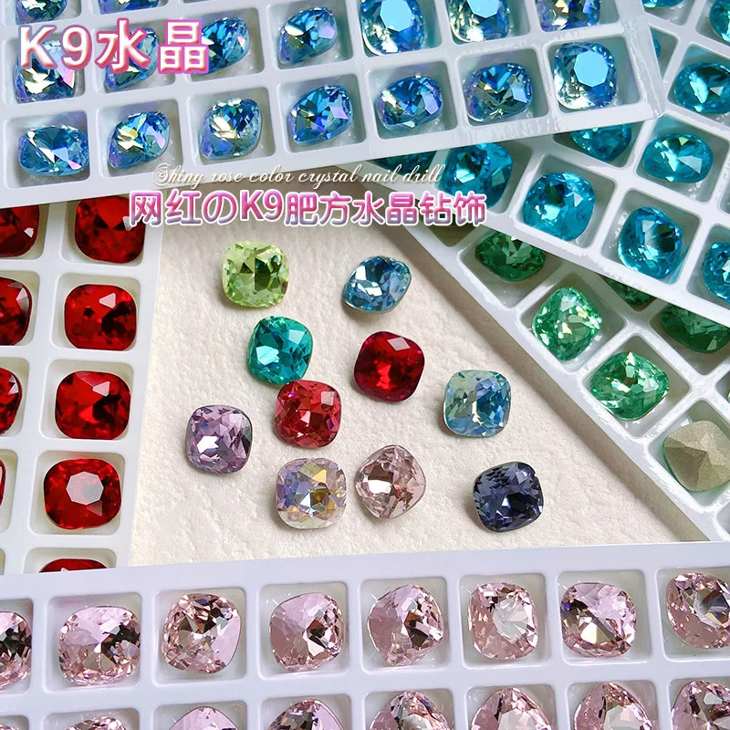 5pcs 10*10mm Fat Square Nail Rhinestone Accessories Colored K9 Crystal Diamond Stones Glue on Nails DIY Sparkly Pointback Strass 
5pcs 10*10mm Fat Square Nail Rhinestone Accessories Colored K9 Crystal Diamond Stones Glue on Nails DIY Sparkly Pointback Strass