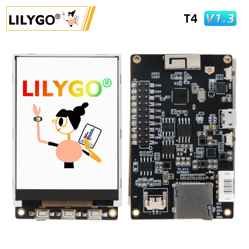 

LILYGO® TTGO T4 V1.3 ILI9341 2.2" 2.4" LCD Display Backlight Adjustment ESP32 Development Board WIFI Wireless Bluetooth Module