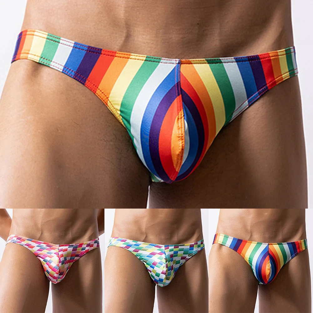 Hot Striped Print Men Sexy Pouch Bag G-String Briefs Thong Lingerie Seamless Underwear Bikini Underpants Men's Soft Underware
Hot Striped Print Men Sexy Pouch Bag G-String Briefs Thong Lingerie Seamless Underwear Bikini Underpants Men's Soft Underware