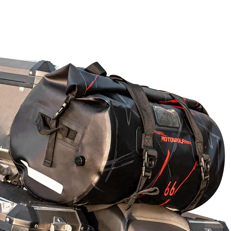 

Motor Pannier Bag Motorcycle Duffel Bag Waterproof Bag Motorcycle 500D Nylon Double-Sided TPU Waterproof Reflective Tail Duffle