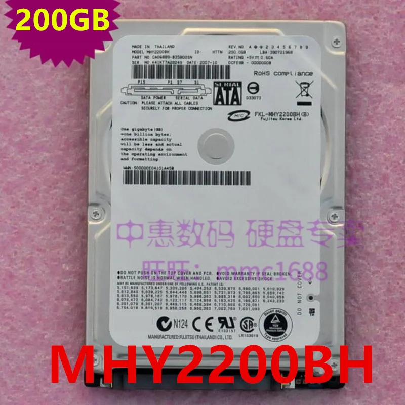 95% New Original Hard Disk For Fujitsu 200GB 2.5" 8MB SATA 5400RPM For MHY2200BH
95% New Original Hard Disk For Fujitsu 200GB 2.5" 8MB SATA 5400RPM For MHY2200BH