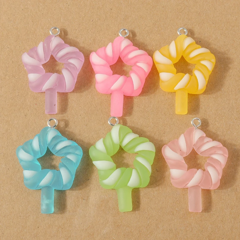 15pcs 23x34mm Cute Resin Love Heart Lollipop Charms for Jewelry Making DIY Drop Earrings Pendants Necklaces Handmade Crafts Gift
15pcs 23x34mm Cute Resin Love Heart Lollipop Charms for Jewelry Making DIY Drop Earrings Pendants Necklaces Handmade Crafts Gift