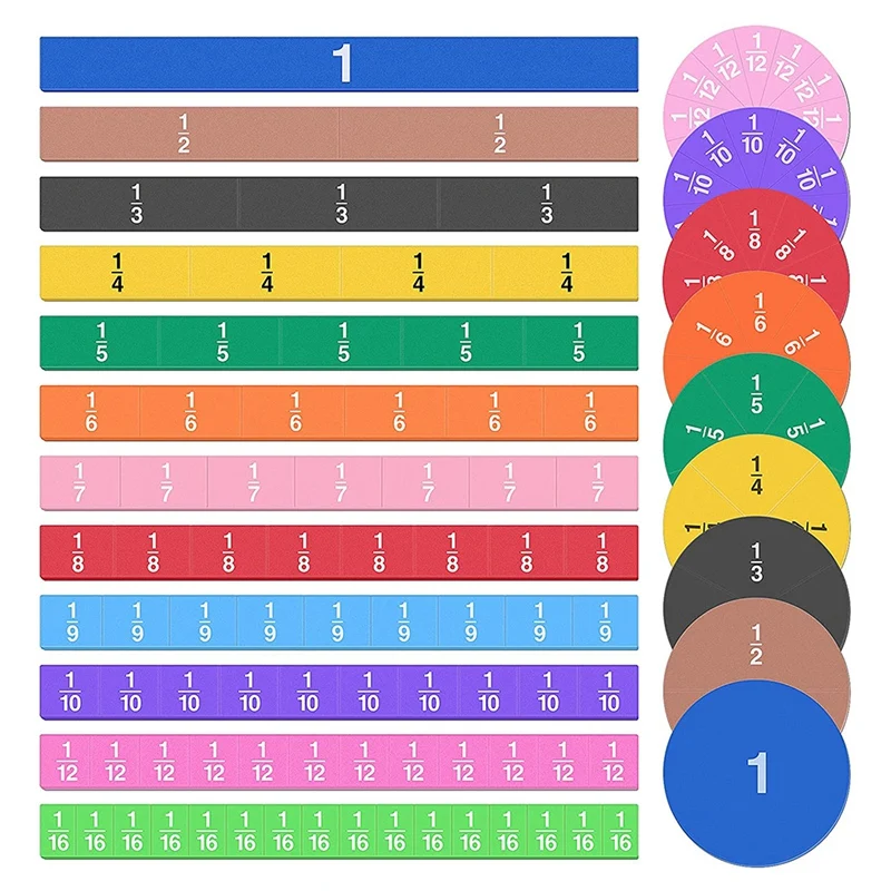 134Pcs Magnetic Fraction Tiles & Fraction Circles -Math Manipulatives for Preschool Elementary Classroom Educational Kit
134Pcs Magnetic Fraction Tiles & Fraction Circles -Math Manipulatives for Preschool Elementary Classroom Educational Kit