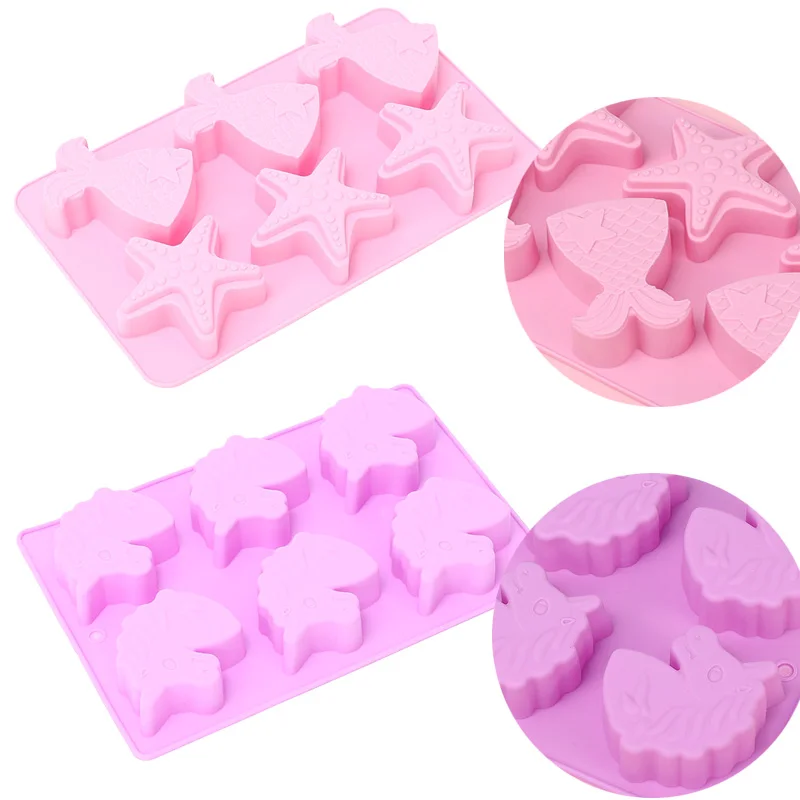 6 Holes DIY Fish Starfish Silicone Pastry Cake Mold DIY Baking Dessert Mousse Cake Baking Tools Art Cake Baking Tray Tool Model
6 Holes DIY Fish Starfish Silicone Pastry Cake Mold DIY Baking Dessert Mousse Cake Baking Tools Art Cake Baking Tray Tool Model