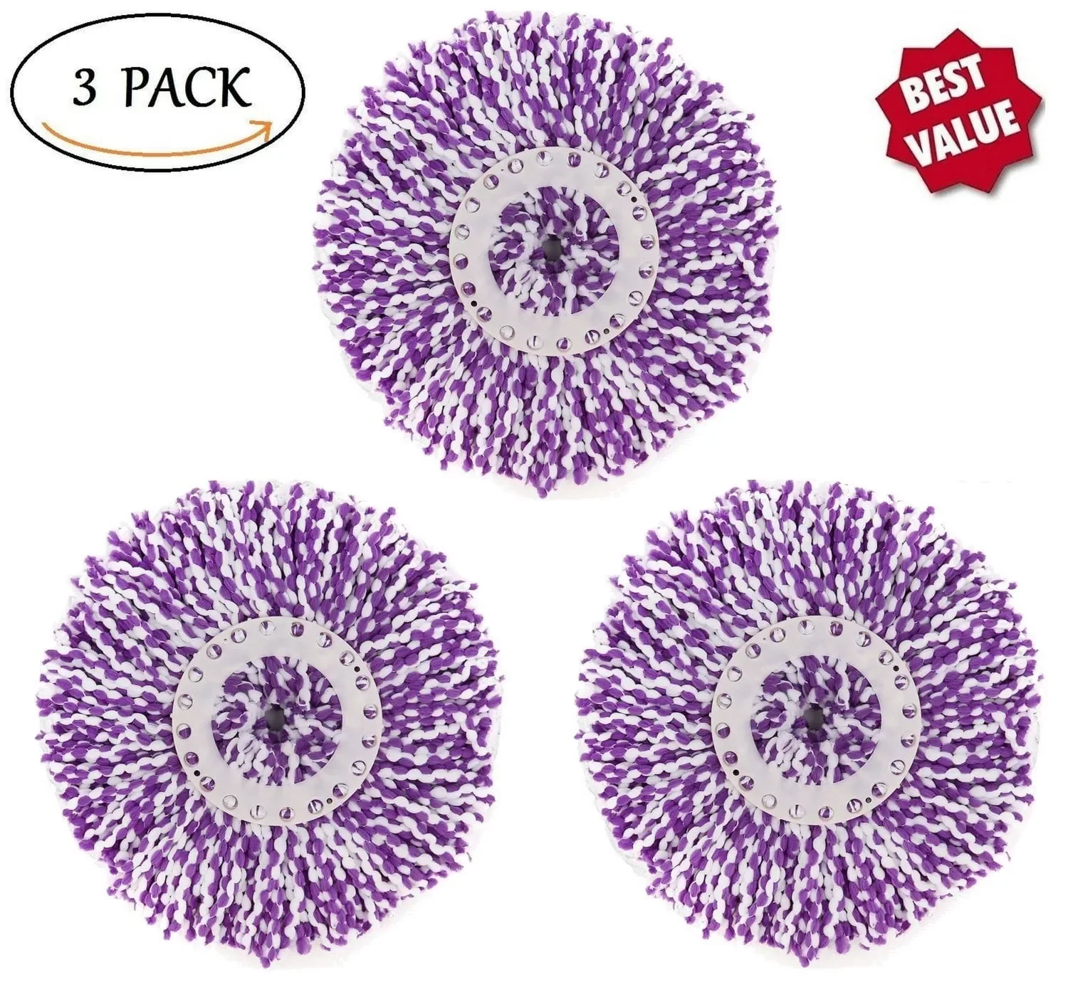 3pcs Replacement 360 Rotating Easy Microfiber Spinning Floor Mop For Housekeeper Home Floor Cleaning Mop
3pcs Replacement 360 Rotating Easy Microfiber Spinning Floor Mop For Housekeeper Home Floor Cleaning Mop