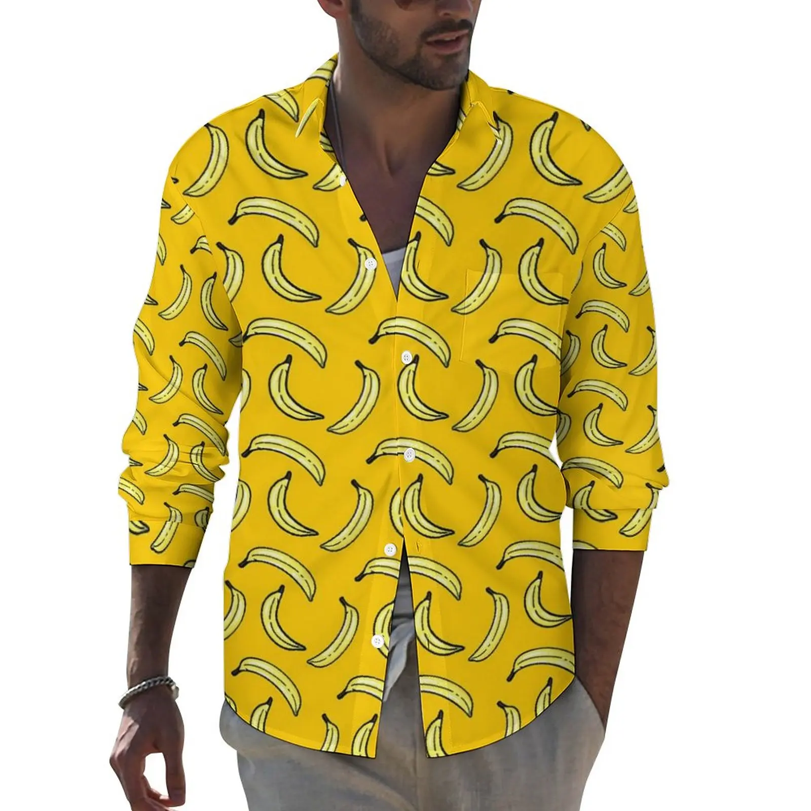 Yellow Banana Y2K Casual Shirt Man Fruit Print Shirt Spring Vintage Blouses Long Sleeve Custom Oversized Clothing
Yellow Banana Y2K Casual Shirt Man Fruit Print Shirt Spring Vintage Blouses Long Sleeve Custom Oversized Clothing