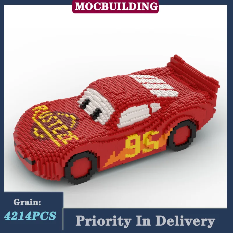 

Красный гоночный автомобиль Коллекционная серия модель автомобиля строительный блок сборка MOC пленка скульптура автомобиль игрушка подар...