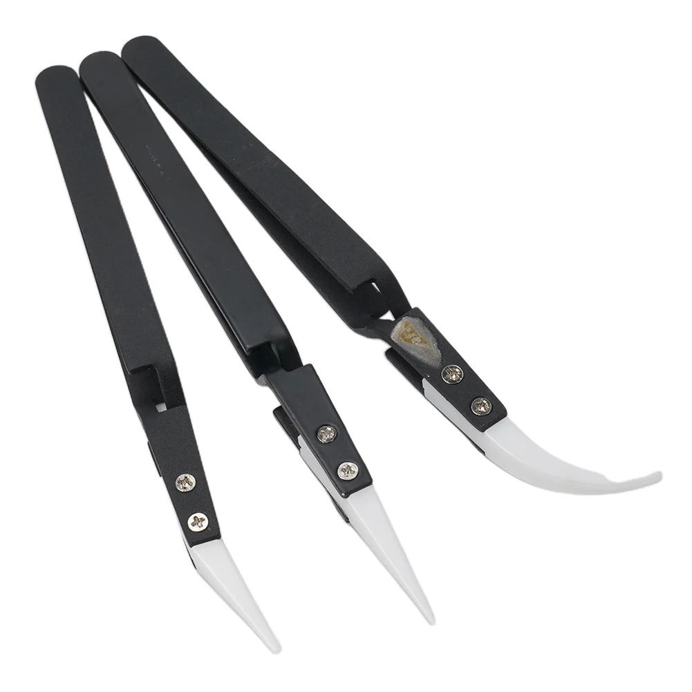 Ceramic Tweezers Tweezers Replacement 3 Pcs Accessories Ceramic Electronic Soldering Reverse Acid Resistant Straight Tip
Ceramic Tweezers Tweezers Replacement 3 Pcs Accessories Ceramic Electronic Soldering Reverse Acid Resistant Straight Tip