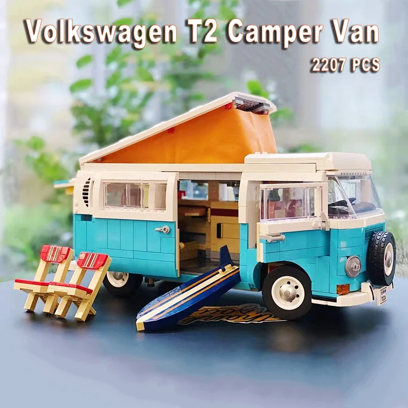 The T2 Camper Car Van Model Building Blocks Compatible 10279 DIY Bricks Toys for Christmas Birthday Gift
The T2 Camper Car Van Model Building Blocks Compatible 10279 DIY Bricks Toys for Christmas Birthday Gift