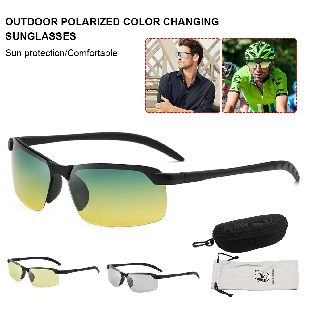 Photochromic Sunglasses Men Polarized Driving Chameleon Glasses Male Change Color Sun Glasses Day Night Vision Driver's Eyewear
Photochromic Sunglasses Men Polarized Driving Chameleon Glasses Male Change Color Sun Glasses Day Night Vision Driver's Eyewear