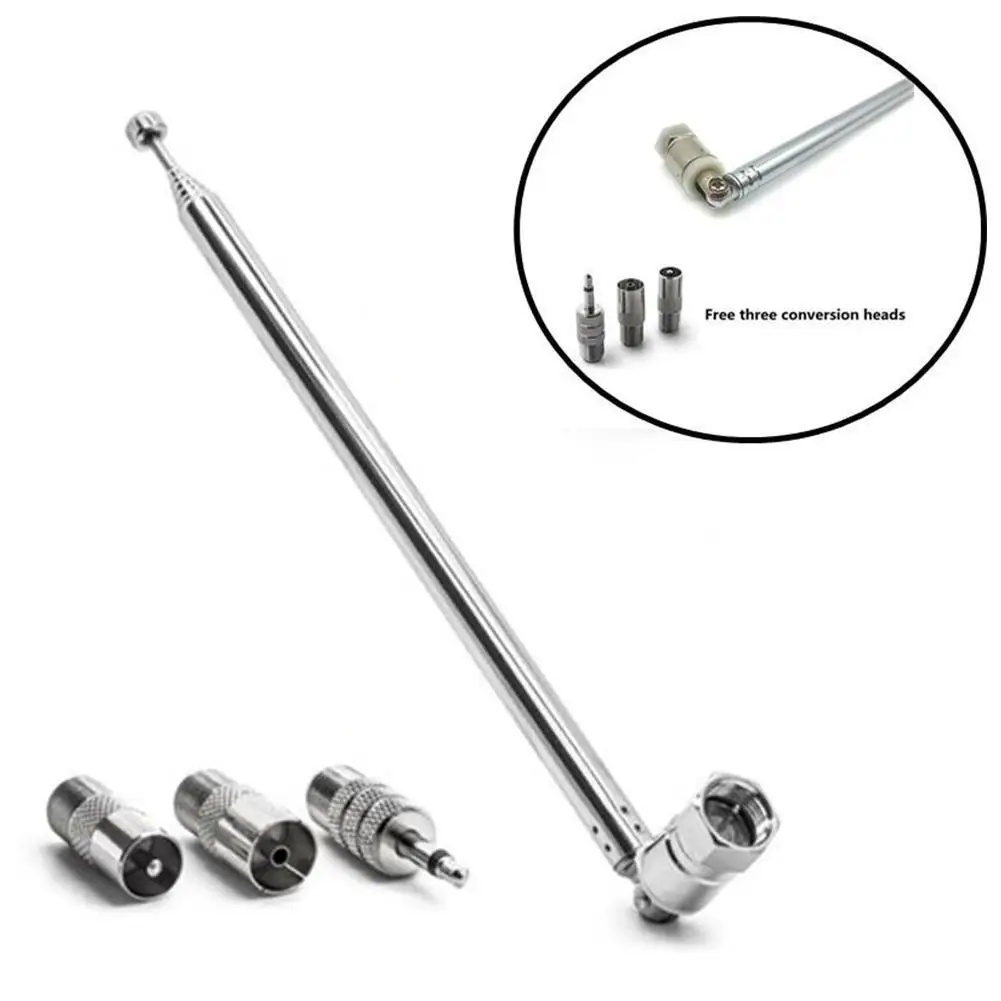 Telescopic Antenna for Electronic Radio TV Signal Rod Antenna 3.5mm Adapter 7 Sections 15dbi DVB-T HDTV Radio Antenna
Telescopic Antenna for Electronic Radio TV Signal Rod Antenna 3.5mm Adapter 7 Sections 15dbi DVB-T HDTV Radio Antenna