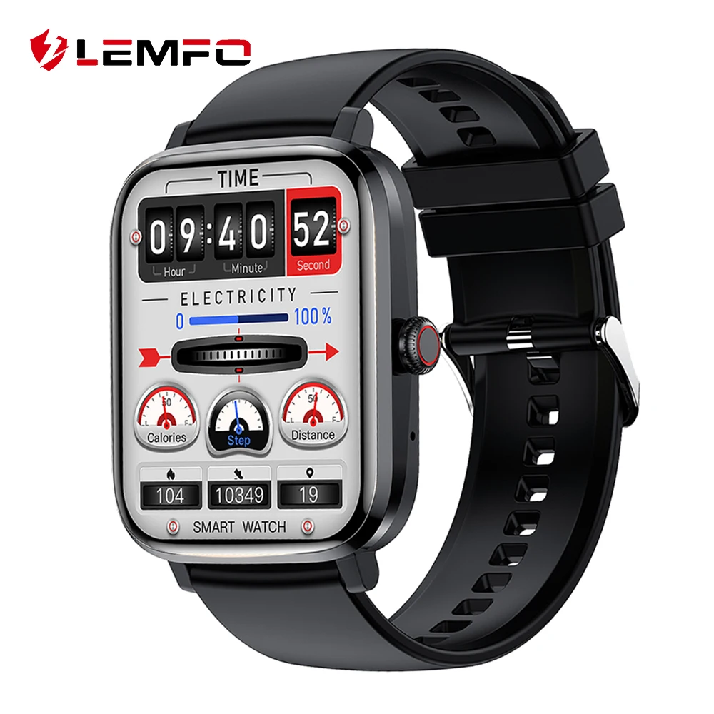 Смарт-часы LEMFO LHK20 мужские водонепроницаемые с поддержкой Bluetooth и HD-экраном 1 85