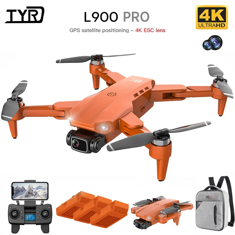 Складной Квадрокоптер L900 Pro 4K HD с двумя камерами и бесщеточным Мотором | Игрушки