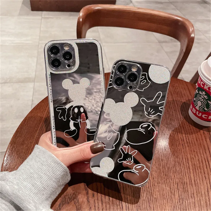 Чехол для iPhone7/8p1 1/12pro/13promax Apple, акриловый защитный чехол для телефона, зеркало для макияжа, с мультяшным изображением Диснея Микки 
Чехол для iPhone7/8p1 1/12pro/13promax Apple, акриловый защитный чехол для телефона, зеркало для макияжа, с мультяшным изображением Диснея Микки