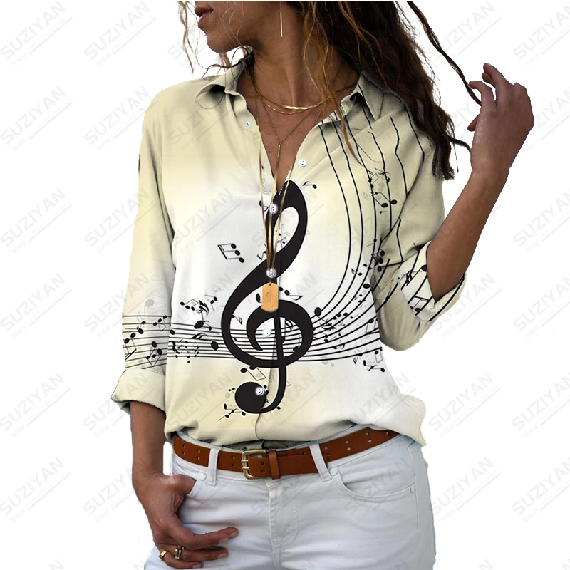 Новая женская рубашка с музыкальным принтом Wose Element, женская рубашка с 3D принтом, повседневные женские рубашки, модная женская рубашка
Новая женская рубашка с музыкальным принтом Wose Element, женская рубашка с 3D принтом, повседневные женские рубашки, модная женская рубашка