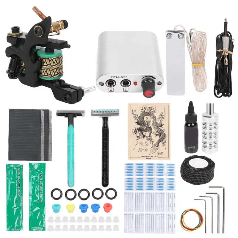 Tattoo Machine Kit Coil Tattoo Machine Kit Elastic Bandage Repair Cream Foot Pedal for Home for Tattoo Salon
Tattoo Machine Kit Coil Tattoo Machine Kit Elastic Bandage Repair Cream Foot Pedal for Home for Tattoo Salon