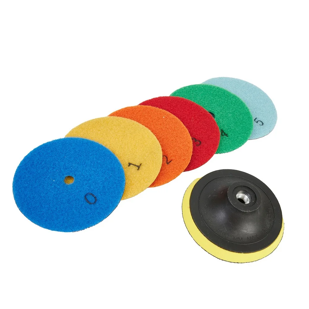 7pcs High Quality 100mm Diamond Dry Polishing Pad Sanding Discs For Granite Marble Ceramic Tiles Polishing Tool Accessories
7pcs High Quality 100mm Diamond Dry Polishing Pad Sanding Discs For Granite Marble Ceramic Tiles Polishing Tool Accessories