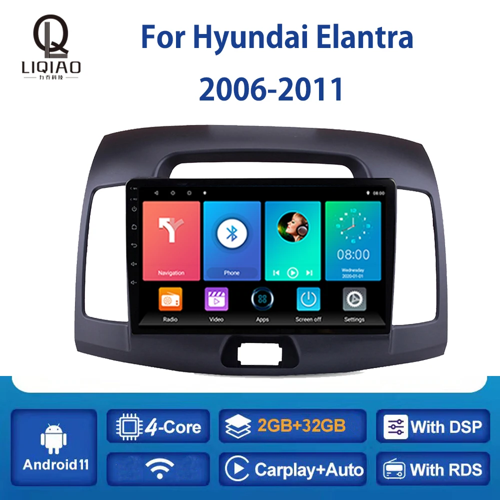 Автомагнитола LIQIAO для Hyundai Elantra 2006-2011 Carplay Multimidia, видеоплеер с навигацией, GPS, камерой заднего вида, Bluetooth, BT
Автомагнитола LIQIAO для Hyundai Elantra 2006-2011 Carplay Multimidia, видеоплеер с навигацией, GPS, камерой заднего вида, Bluetooth, BT