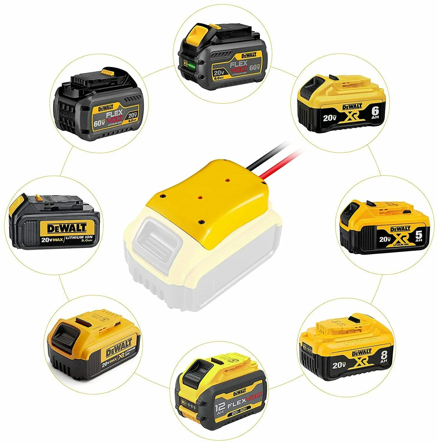 1 Pc Battery Adapter For Dewalt 18V/20V Max Battery Adapter To Dock Power Connector 12AWG Robotics DIY 2 Wiring/cable Output
1 Pc Battery Adapter For Dewalt 18V/20V Max Battery Adapter To Dock Power Connector 12AWG Robotics DIY 2 Wiring/cable Output