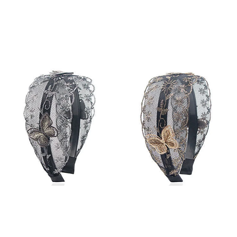 Women's Hairband with Non-Slip Teeth Wide Side Butterflies Lace Headpiece Elastic Hair Bands Hair Decorations NOV99
Women's Hairband with Non-Slip Teeth Wide Side Butterflies Lace Headpiece Elastic Hair Bands Hair Decorations NOV99