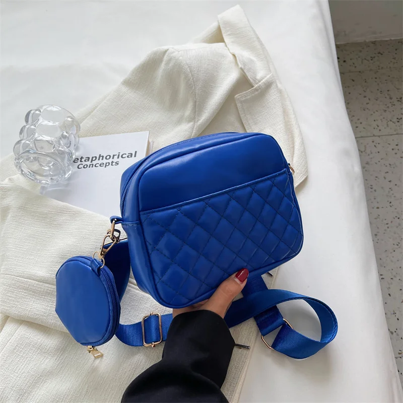 Fashion Wide Strap Shoulder Bag Plaid Pu Leather Crossbody Bags For Women Square Handbags And Purses
Fashion Wide Strap Shoulder Bag Plaid Pu Leather Crossbody Bags For Women Square Handbags And Purses