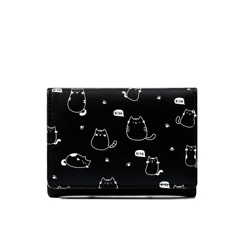 Кошки для женщин, Модный милый роскошный женский маленький кошелек с мультяшными рисунками, кожаный короткий кошелек для карт, женский кошелек, кошелек для монет
Кошки для женщин, Модный милый роскошный женский маленький кошелек с мультяшными рисунками, кожаный короткий кошелек для карт, женский кошелек, кошелек для монет