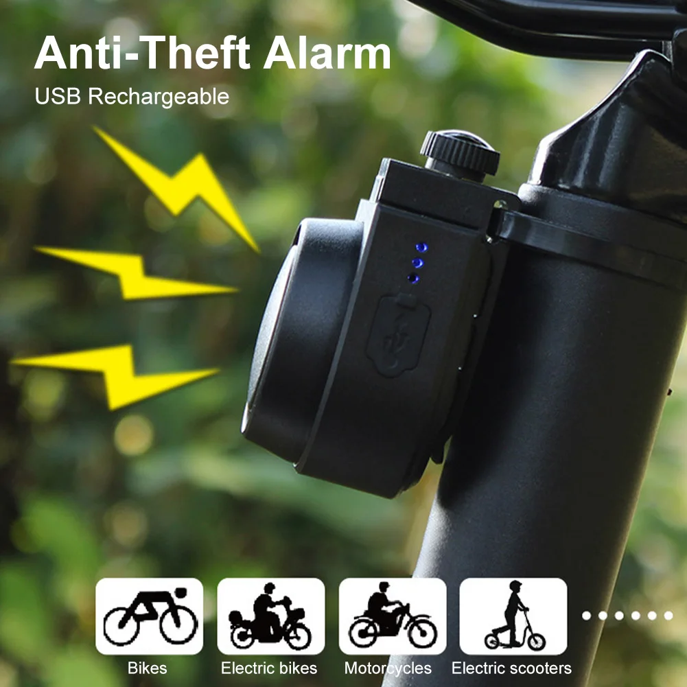 Wireless Bike Alarm Anti-Theft Burglar Alarm 115dB Loud Vibration-Activated Bicycle Alarm Bell with Remote Horn USB Rechargeable
Wireless Bike Alarm Anti-Theft Burglar Alarm 115dB Loud Vibration-Activated Bicycle Alarm Bell with Remote Horn USB Rechargeable