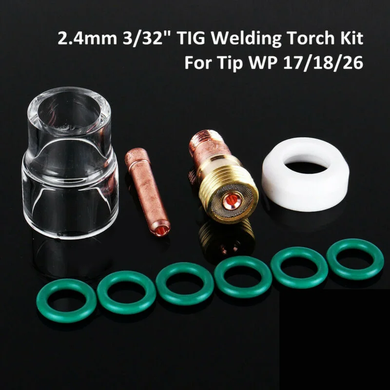 2.4mm TIG Welding Torch Stubby Gas Lens Heat Resistant Glass Cup Kit For WP-17/18/26 Semi-automatic Welding Torch Accessories
2.4mm TIG Welding Torch Stubby Gas Lens Heat Resistant Glass Cup Kit For WP-17/18/26 Semi-automatic Welding Torch Accessories