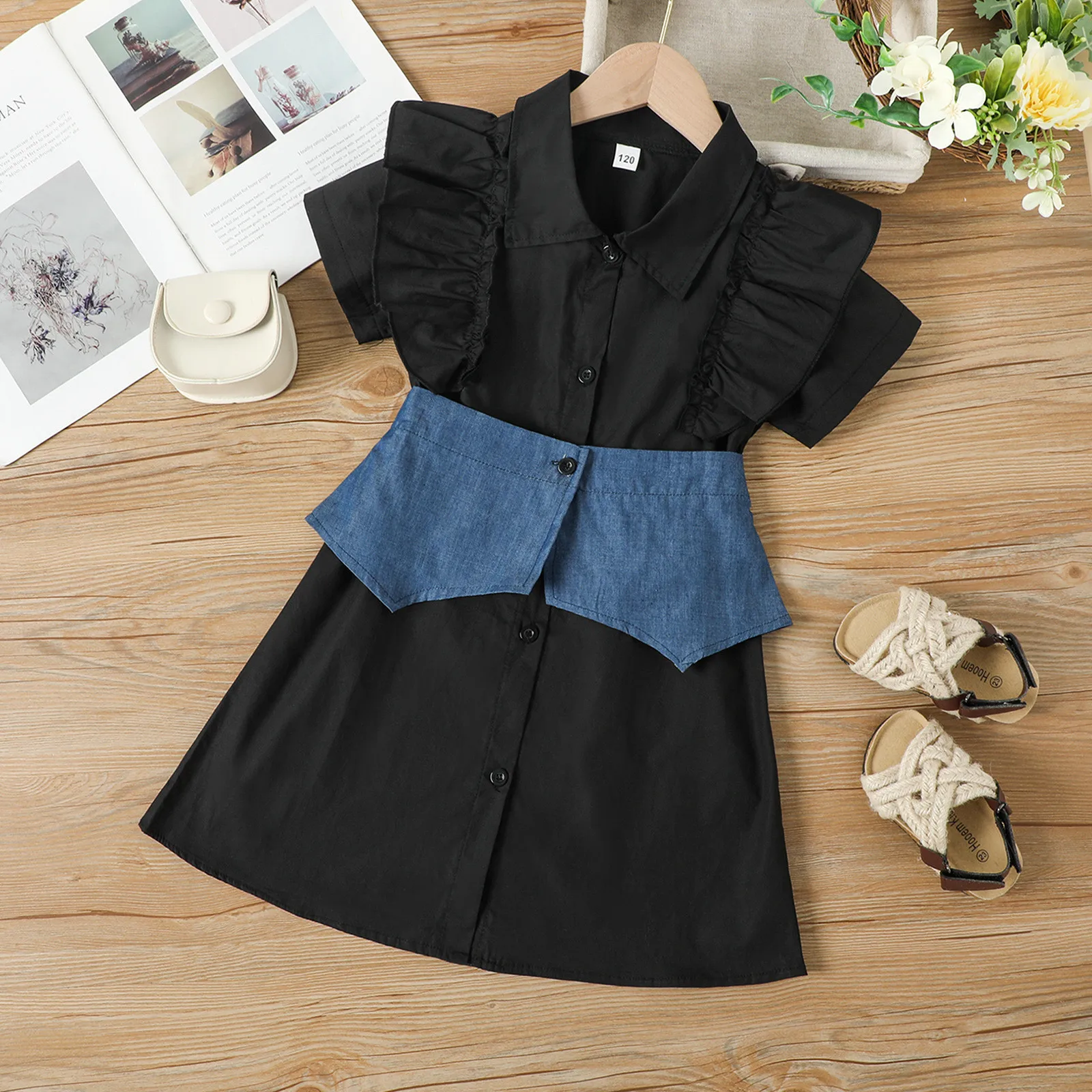 Summer Little Girls Toddler Kids Dress 2pcs Clothes Sets Ruffles Short Sleeve Single Breasted A Line Dresses Vest Entry Dress
Summer Little Girls Toddler Kids Dress 2pcs Clothes Sets Ruffles Short Sleeve Single Breasted A Line Dresses Vest Entry Dress