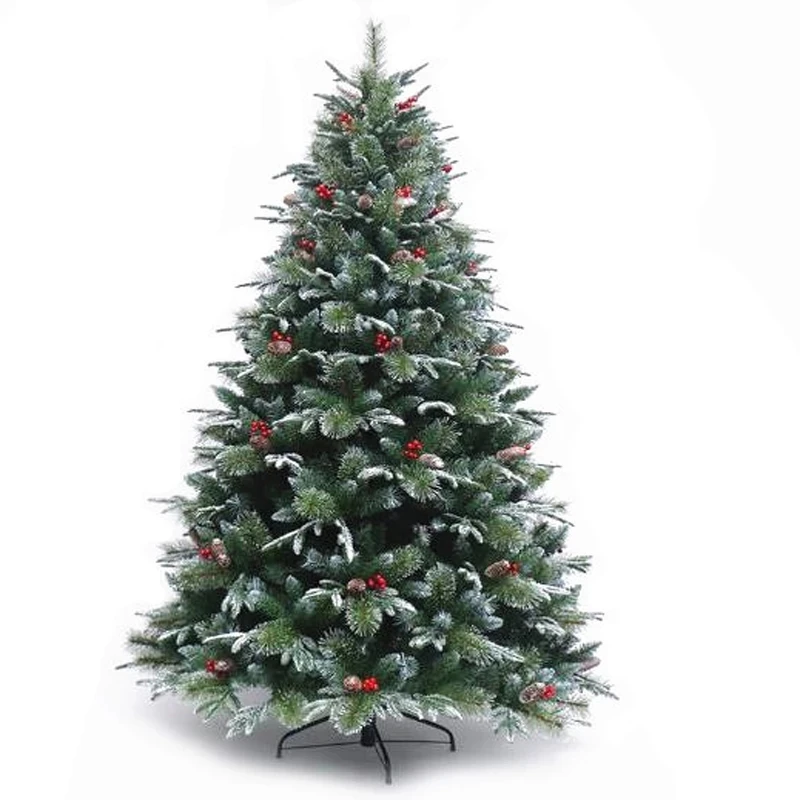 2.1m/2.4m/2.7m PE&PVC White Snow Pine Needle Christmas Tree with Red Pine Cones Indoor Outdoor Home Hotel Mall New Year Decor
2.1m/2.4m/2.7m PE&PVC White Snow Pine Needle Christmas Tree with Red Pine Cones Indoor Outdoor Home Hotel Mall New Year Decor