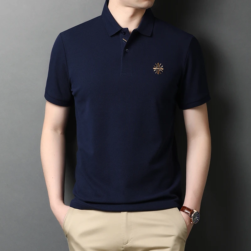 Designer Casual Short Sleeve Slim Fit Logo Top Male Polo Shirt Cool 2022 Luxury Summer Lapel Brand Business Tops Men's Clothing
Designer Casual Short Sleeve Slim Fit Logo Top Male Polo Shirt Cool 2022 Luxury Summer Lapel Brand Business Tops Men's Clothing