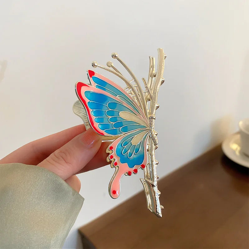 Minar Fairy Colorful Enamel Butterfly Hair Claws for Women Girls Gold Color Metal Simulation Wings Shark Clip Hair Accessories
Minar Fairy Colorful Enamel Butterfly Hair Claws for Women Girls Gold Color Metal Simulation Wings Shark Clip Hair Accessories