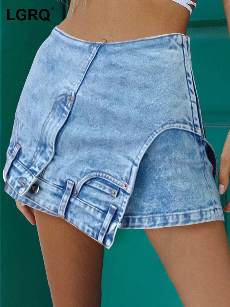 LGRQ 2023 Spring New Fashion Sexy Women's Shorts Personality Slim Irregular Patchwork Pockets Solid Denim Shorts Female 17A5259
LGRQ 2023 Spring New Fashion Sexy Women's Shorts Personality Slim Irregular Patchwork Pockets Solid Denim Shorts Female 17A5259