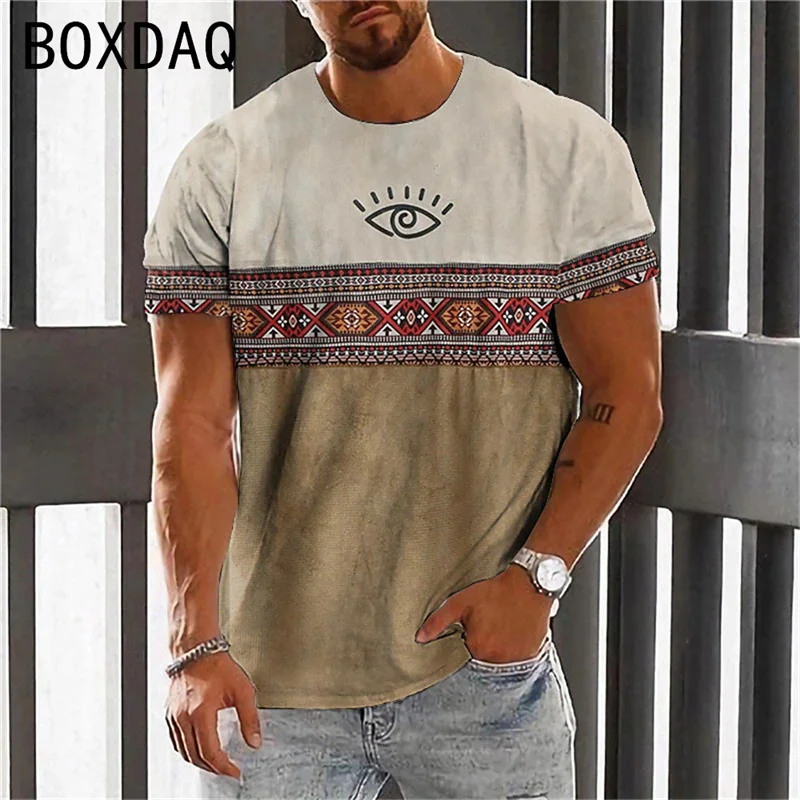 Big Size Retro Color Block T-Shirt Summer Men Casual O-Neck Short Sleeve Tee 2023 New Tribal Ethnic Style Street Personality Top
Big Size Retro Color Block T-Shirt Summer Men Casual O-Neck Short Sleeve Tee 2023 New Tribal Ethnic Style Street Personality Top