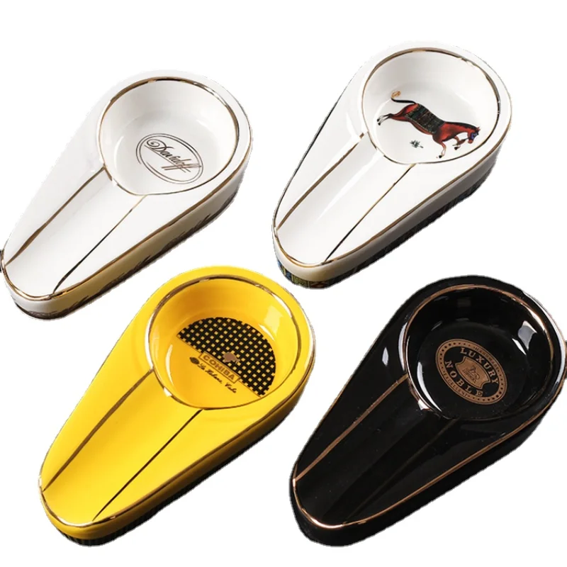 Cigar Ashtray Ceramic Painted Portable Home Cigar Holder Men's Gift Cigar Accessories
Cigar Ashtray Ceramic Painted Portable Home Cigar Holder Men's Gift Cigar Accessories
