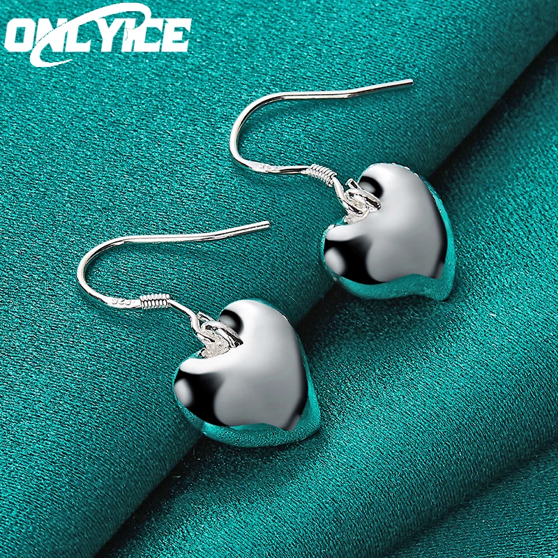 New 925 Sterling Silver Earrings Fashion Party Charm Jewelry Woman Wedding Smooth Plump Heart Drop Earrings Christmas Gifts
New 925 Sterling Silver Earrings Fashion Party Charm Jewelry Woman Wedding Smooth Plump Heart Drop Earrings Christmas Gifts