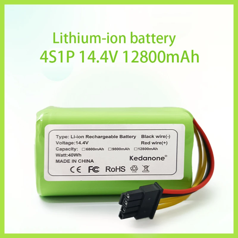 New 18650 4S1P 14.4V 12800mAh Li-ion Battery,For Vacuum Cleaner Robot Gutrend Echo 520 Cecotec Conga 1390 Lithium Ion Battery
New 18650 4S1P 14.4V 12800mAh Li-ion Battery,For Vacuum Cleaner Robot Gutrend Echo 520 Cecotec Conga 1390 Lithium Ion Battery