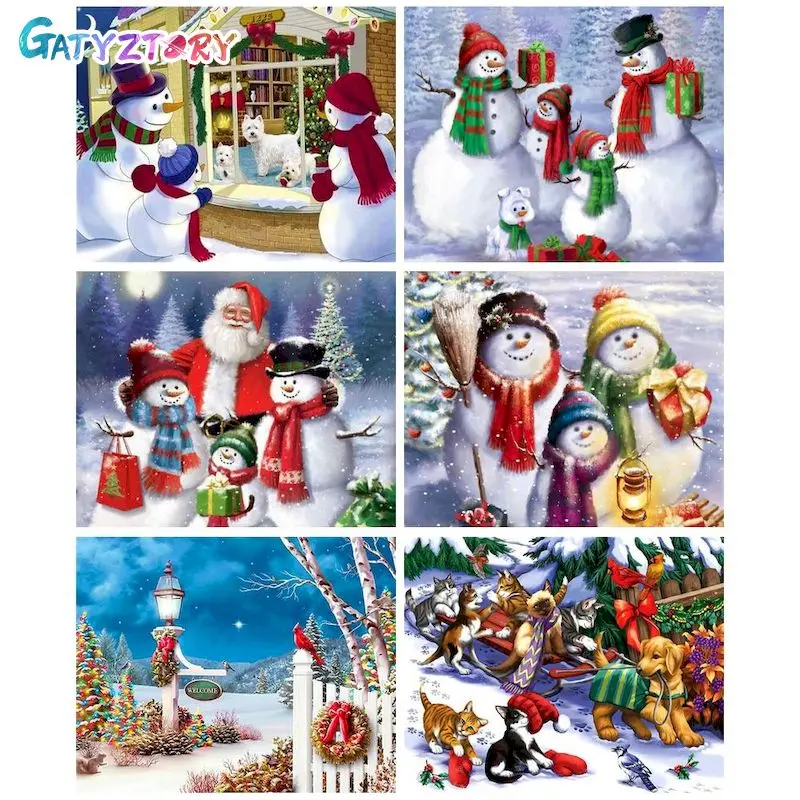 GATYZTORY Paint By Number Winter Animal Kits Drawing On Canvas DIY Pictures By Number Snowman HandPainted Gift Home Decor
GATYZTORY Paint By Number Winter Animal Kits Drawing On Canvas DIY Pictures By Number Snowman HandPainted Gift Home Decor