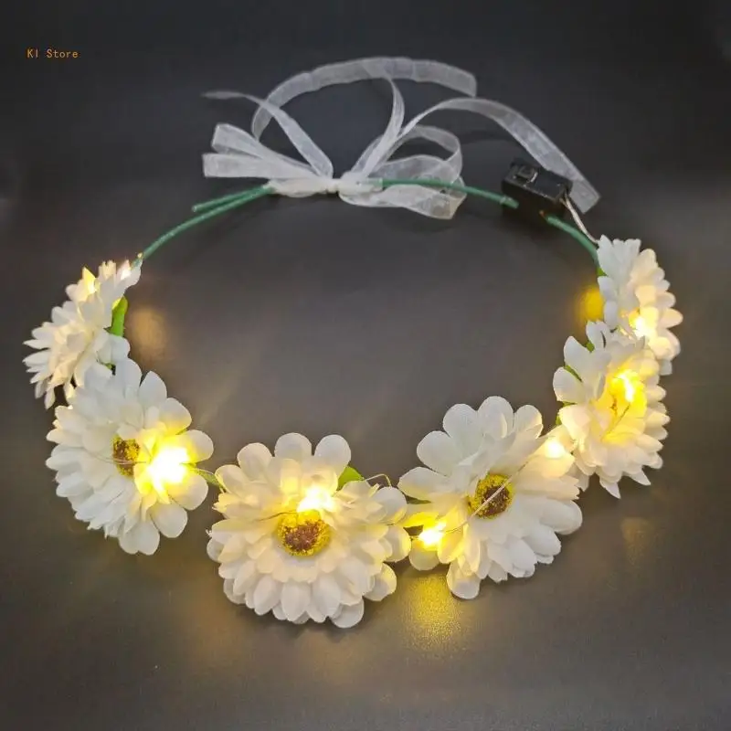 Hair Hoop Flower Night Stall LED Headbands Wreath Fairy Theme with LED Summer for Kid Pedlar Teens Headwear
Hair Hoop Flower Night Stall LED Headbands Wreath Fairy Theme with LED Summer for Kid Pedlar Teens Headwear