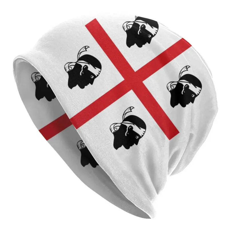 

Flag Of Sardinia Winter Bonnet Homme Slouchy Beanie Hat Fashion Italy Sardegna Four Moors Ski Skullies Beanies Cap for Men Women