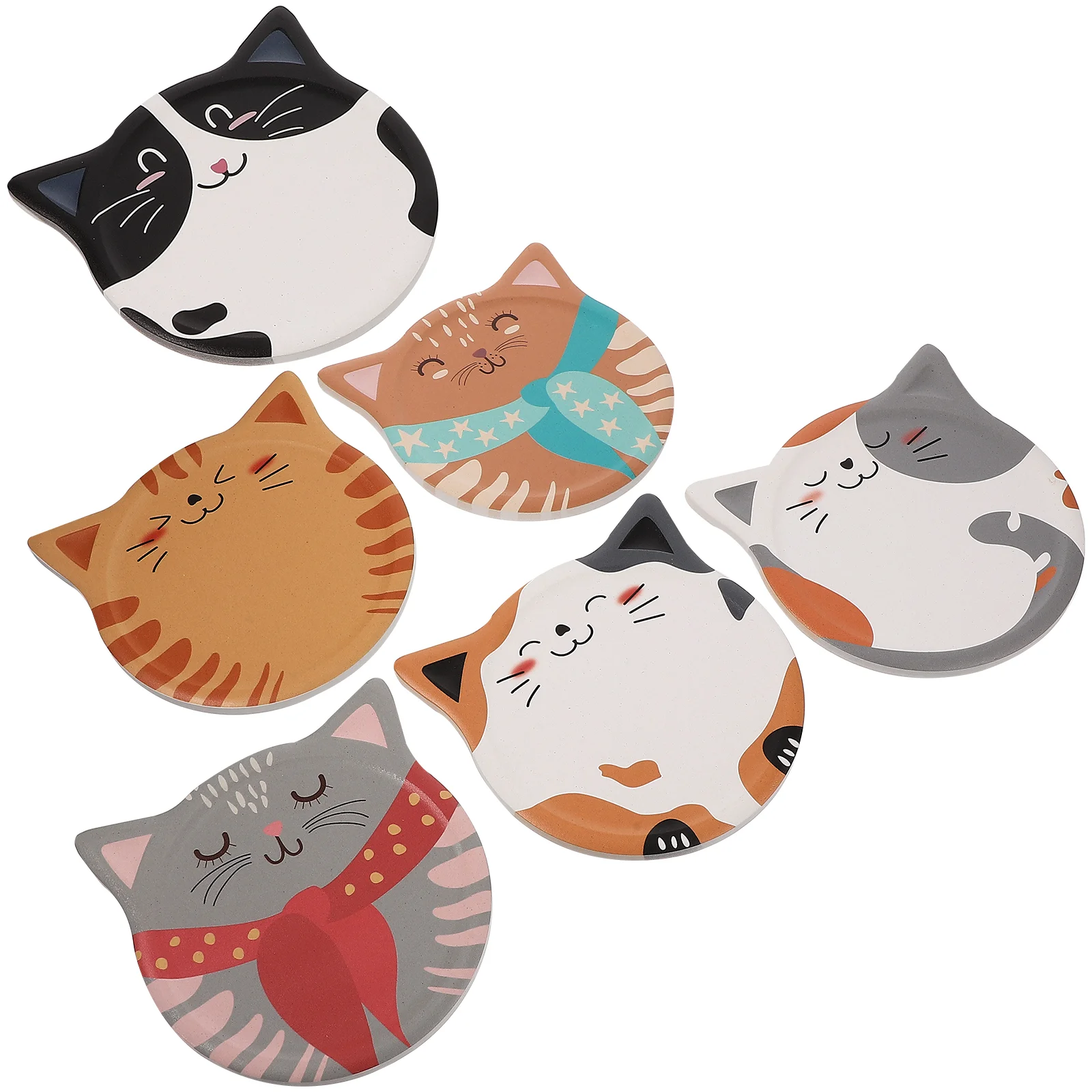 6 Pcs Water Coasters Coffee Decor Cup Base Plates Desk Decoration Cat Absorbent Coaster Cartoon Cat Cup Holder 
6 Pcs Water Coasters Coffee Decor Cup Base Plates Desk Decoration Cat Absorbent Coaster Cartoon Cat Cup Holder