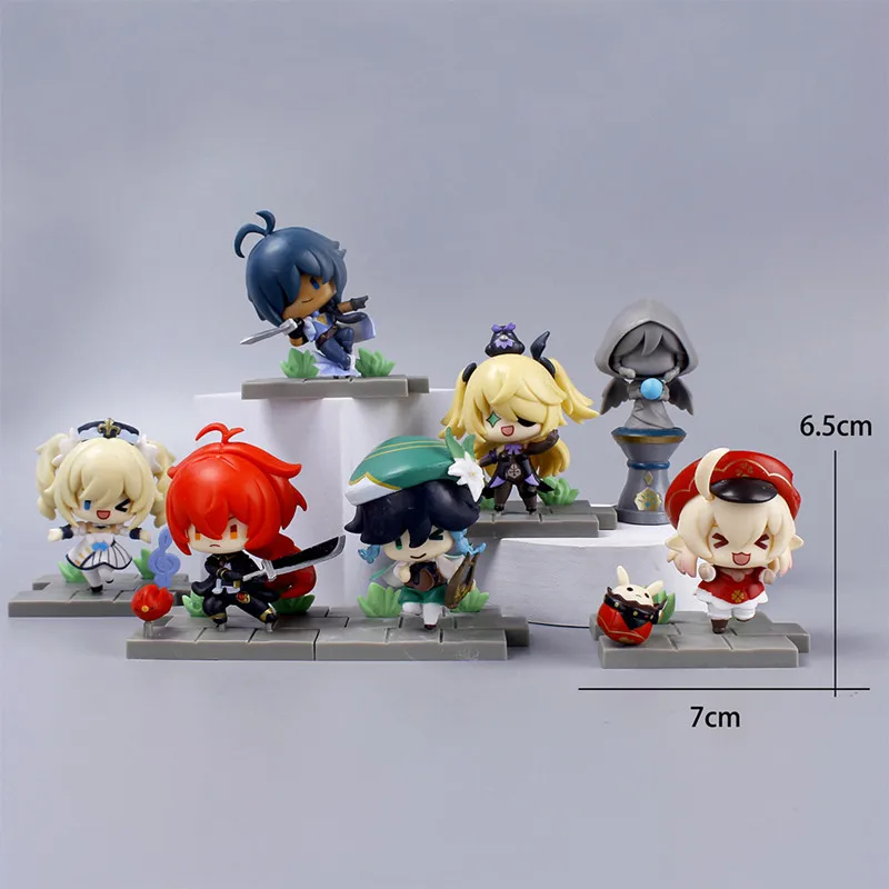 7pcs/set Anime Genshin Impact Action Figures Toys Account Battlefield Heroes Theme Series Fans Kids Gift
7pcs/set Anime Genshin Impact Action Figures Toys Account Battlefield Heroes Theme Series Fans Kids Gift
