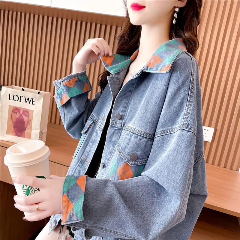 Spring and Autumn High Street Fashion Denim Jacket Women Korean Loose Long Sleeve Button Down Jean Jackets Female 2022 New Q384
Spring and Autumn High Street Fashion Denim Jacket Women Korean Loose Long Sleeve Button Down Jean Jackets Female 2022 New Q384