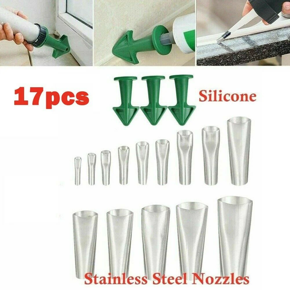17Pcs/set 45° Muzzle Sealant Nozzle Caulking Dressing Scraper Tool Car Dent Repair Tool Accessories
17Pcs/set 45° Muzzle Sealant Nozzle Caulking Dressing Scraper Tool Car Dent Repair Tool Accessories